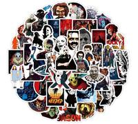 JSTHHTT 100 pcs Calcomanías de película de terror, Romance lectura pegatinas, Stickers aesthetic, Impermeable vinilo pegatinas, laptop, álbumes de recortes, diario, maleta, guitarra etc