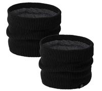 JSTHHTT 2 Piezas Braga Cuello Invierno Gruesa para Hombre y Mujer, Bufanda Calentar de Punto Tubular para Esquí, Moto y Ciclismo