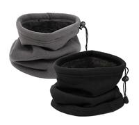 JSTHHTT 2 Piezas Braga Cuello Invierno para Hombre Gruesa Calentador de Cuello de Polar Lana Calentar de Punto Bufanda Tubular Cuello Combina, Windstopper Snood Bufanda Calentador Tubular Cuello