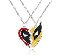 JSTHHTT 2 Piezas Collares de la Amistad, Personalidad Mejor Amistad, Collares Corazon Partido, Juego de Collares con Colgante, El Mejor Regalo para ti y tu Amante