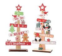 JSTHHTT 2 Piezas Letrero de Mesa de Navidad, Letrero de Feliz Navidad De Pan de Jengibre, Decoración de Navidad, Letreros de Mesa de Gnomo de Navidad, para Mejorar el Ambiente Navideño
