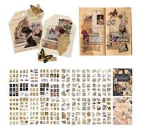 JSTHHTT 283 Piezas Pegatinas Scrapbooking, Florales y Plantas Stickers, Aesthetic Stickers, para Manualidades, Bullet Journal, Cuadernos, Portátiles, Teléfonos Móviles, Calendarios