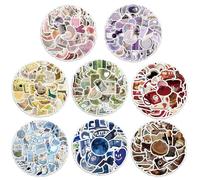 JSTHHTT 480 Pcs Vintage Pegatinas Aesthetic, Pegatinas Bullet Journal, Pegatinas de Vinilo Impermeables Para Ordenador Portátil, Pegatinas de Decoración Retro, Calcomanías Vintage Estéticas Retro