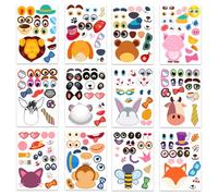 JSTHHTT 690 pcs Divertidas Pegatinas Infantiles, Libro de Pegatinas Reutilizables, Calcomanias para Niños de Stickers, Animales Pegatinas Infantiles Pegatinas Set Haz Tus Propias Hojas de Adhesivos