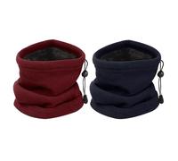 JSTHHTT Braga Cuello Invierno para Hombre Gruesa Calentador de Polar Lana Calentar de Punto Bufanda Tubular Combina, Snood Bufanda Calentador Tubular (2, Azul Marino, Burdeos)