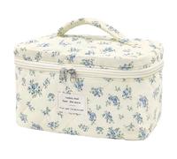 JSTHHTT Neceser Mujer con Estampado De Flores, Neceser Cosmeticos, Maquillaje Organizador, Makeup Bag, Organizador De Maquillaje, Bolsa CosméTicos para Mujeres Y NiñA