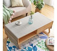 Jstoo Mantel para Mesa Paño De Tabla Hule Mesa De Centro Rectangular con Mueble De Salón-Cuadrado Marrón_Los 60 * 160Cm