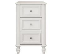 JSWHYBD Mesita de Noche Vintage Francesa con cajón: Mesa Auxiliar Estrecha para Dormitorio 100% Madera Maciza, con Patas Altas para una fácil Limpieza White B W-40cm