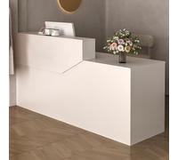 JSWHYBD Mostrador de recepción con cajones y gabinetes, Moderno y Elegante mostrador de Madera, Adecuado para pequeños Salones, Salones de Belleza, Tiendas minoristas y oficinas D2 150cm/59in