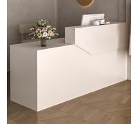 JSWHYBD Mostrador de recepción con cajones y gabinetes, Moderno y Elegante mostrador de Madera, Adecuado para pequeños Salones, Salones de Belleza, Tiendas minoristas y oficinas D1 120cm/47in