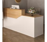 JSWHYBD Mostrador de recepción con cajones y gabinetes, Moderno y Elegante mostrador de Madera, Adecuado para pequeños Salones, Salones de Belleza, Tiendas minoristas y oficinas A2 150cm/59in