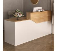 JSWHYBD Mostrador de recepción con cajones y gabinetes, Moderno y Elegante mostrador de Madera, Adecuado para pequeños Salones, Salones de Belleza, Tiendas minoristas y oficinas A1 160cm/63in