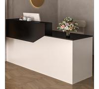 JSWHYBD Mostrador de recepción con cajones y gabinetes, Moderno y Elegante mostrador de Madera, Adecuado para pequeños Salones, Salones de Belleza, Tiendas minoristas y oficinas C2 120cm/47in