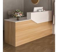 JSWHYBD Mostrador de recepción con cajones y gabinetes, Moderno y Elegante mostrador de Madera, Adecuado para pequeños Salones, Salones de Belleza, Tiendas minoristas y oficinas B1 150cm/59in