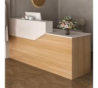 JSWHYBD Mostrador de recepción con cajones y gabinetes, Moderno y Elegante mostrador de Madera, Adecuado para pequeños Salones, Salones de Belleza, Tiendas minoristas y oficinas B2 100cm/39in