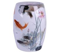 JSWHYBD Taburete de cerámica de Estilo Chino, taburetes de jardín clásicos, cocidos a Alta Temperatura con Patrones exquisitos, adecuados para tocador, Balcones y Salas de Estar. A