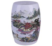 JSWHYBD Taburete de cerámica de Estilo Chino, taburetes de jardín clásicos, cocidos a Alta Temperatura con Patrones exquisitos, adecuados para tocador, Balcones y Salas de Estar. H