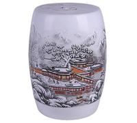 JSWHYBD Taburete de cerámica de Estilo Chino, taburetes de jardín clásicos, cocidos a Alta Temperatura con Patrones exquisitos, adecuados para tocador, Balcones y Salas de Estar. G