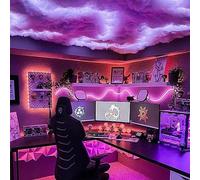 JSY DHHZRKJ Nubes LED para techo, lámpara de nube Thunder RGB, control de aplicación de luz nocturna inteligente LED, luz nocturna de ambiente colorida de sincronización de música para adultos y niños