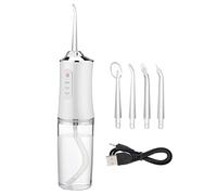 JSY Irrigador Bucal Water Flosser Recargable Inalámbrico Limpiador de dientes a prueba de agua Irrigador bucal dental portátil Eléctrico Portátil (Color : Bianco)