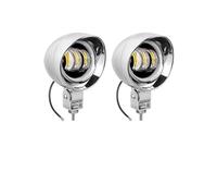 JSYALMSLW Faros delanteros para moto Para Para Cruiser Anillo Luz LED Auxiliar Motocicleta Luz Antiniebla Conducción DRL Blanca Ámbar 12V Vehículo Todoterreno(2pcs)