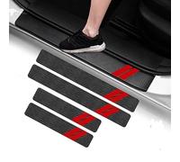 JSZDCVYBL Juego de 4 Protectores Umbral Puerta Fibra Carbono para Fiat 500 2007-2023 2024 2025 110 500 312 312C, Diseño Doble Línea Deportiva, Antideslizante Antirrayas, Embellecedor Impermeable