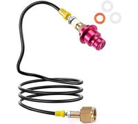 JSZDFSV Manguera adaptadora de CO2 de alta presión, cobre y aluminio, rosa, 1 pie, fácil instalación, 1 paquete