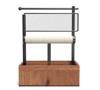 JSZDFSV Soporte para colgar en forma de T con bandeja de madera y cajón de mesa