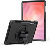 JT Berlin Rugged Kickstand & Handstrap Case Compatible con Samsung Galaxy Tab S11 Ultra/S10 Ultra/S9 Ultra/S8 Ultra (Correa de Mano giratoria, Soporte S-Pen, Acceso Completo), Color Negro
