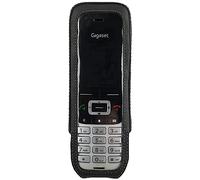 JT Berlin Turnline 12014 - Funda Protectora para el Gigaset S850 / S850H (Piel, 8 Niveles, Clip Giratorio para cinturón, Hecho a Mano en Europa), Color Negro