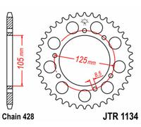 JT SPROCKETS Corona de acero estándar 1134 - 428