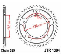 JT SPROCKETS Corona de acero estándar 1304 - 525