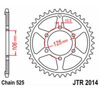 JT SPROCKETS Corona de acero estándar 2014 - 525