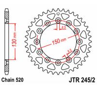 JT SPROCKETS Corona de acero estándar 245/2 - 520