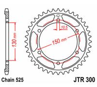 JT SPROCKETS Corona de acero estándar 300 - 525