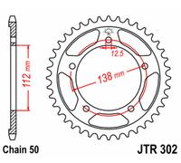JT SPROCKETS Corona de acero estándar 302 - 530