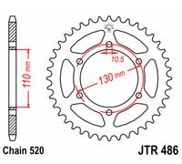 JT SPROCKETS Corona de acero estándar 486 - 520