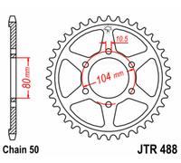 JT SPROCKETS Corona de acero estándar 488 - 530