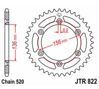 JT SPROCKETS Corona de acero estándar 822 - 520