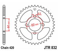 JT SPROCKETS Corona de acero estándar 832 - 420