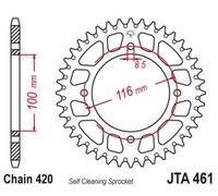 JT SPROCKETS Corona ultraligera de aluminio antibarro 461 - 420