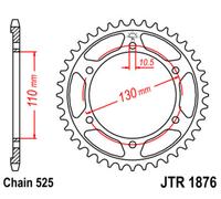 JT SPROCKETS Piñón trasero Acero estándar - 525
