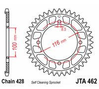 JT SPROCKETS Piñón trasero autolimpiante ultraligero de aluminio 462 - 428