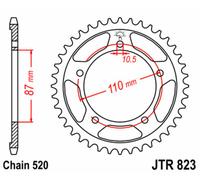 JT SPROCKETS Piñón trasero estándar de acero - 520