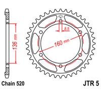 JT SPROCKETS Piñón trasero estándar de acero - 520