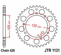 JT SPROCKETS Piñón trasero Steel Standard - 420