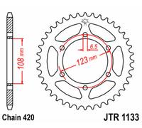 JT SPROCKETS Piñón trasero Steel Standard - 420