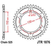 JT SPROCKETS Piñón trasero Steel Standard - 525