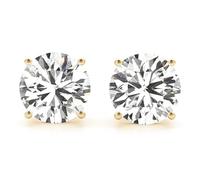 JTC LTD IGI - Aretes de tuerca con diamantes redondos cultivados en laboratorio para mujer, 0,50 quilates a 2,00 quilates, corte brillante redondo D/VS1, oro de 18 quilates (blanco, amarillo, rosa
