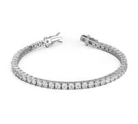 JTC LTD Pulsera de tenis de diamantes cultivados en laboratorio para mujer, pulsera de diamantes de corte redondo, juego de puntas y cierre de caja, de 1,75 a 8 quilates, calidad DE-VS, metal en plata